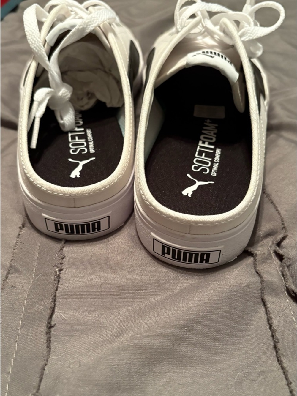 Puma Bari Mule in White and Black - Picture 4 of 7